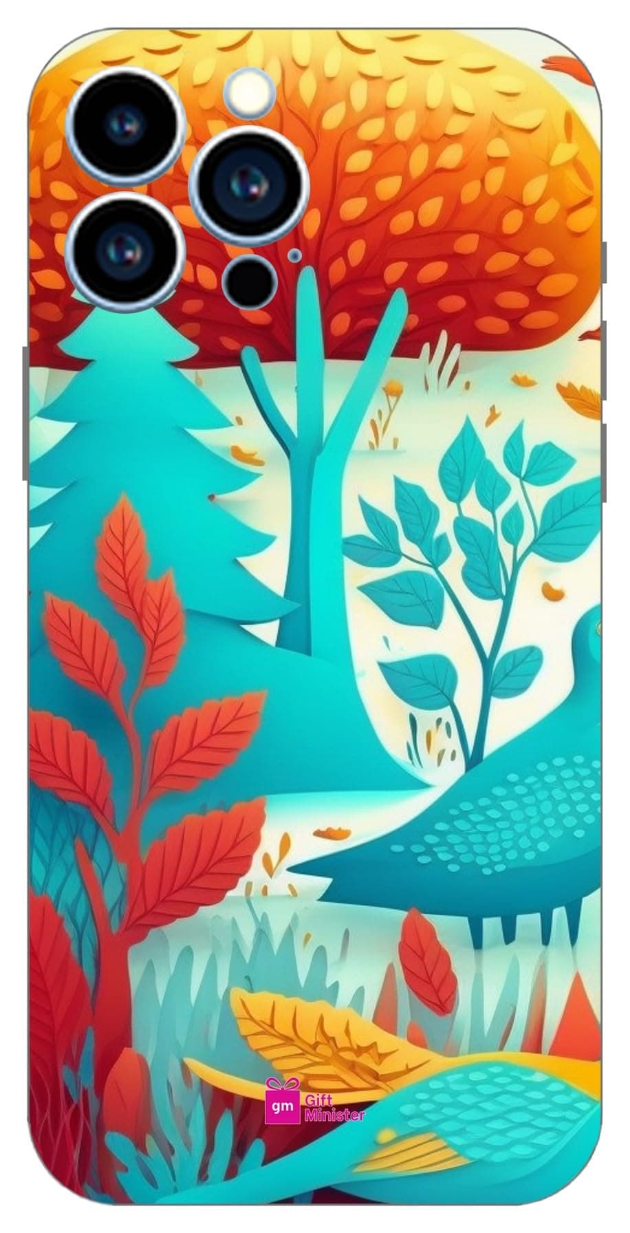 Gift Minister Soft Designer Mobile Case for Apple iPhone 13 Pro Max Back Cover Beige - Whitey Pattern Art Clear Comfortable Grip Scratch Resistant Flexible Camera Protection Lightweight 1Pcs 1701Q