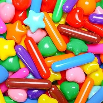 STARBOLO Ball Pit Balls for Toddlers - Colorful 200 Ball Pit Balls Crush Proof Plastic Toy Balls for Toddlers Ball Pits, Ball Pit Play Tent, Baby Pool Water Toys(Rainbow Colors)