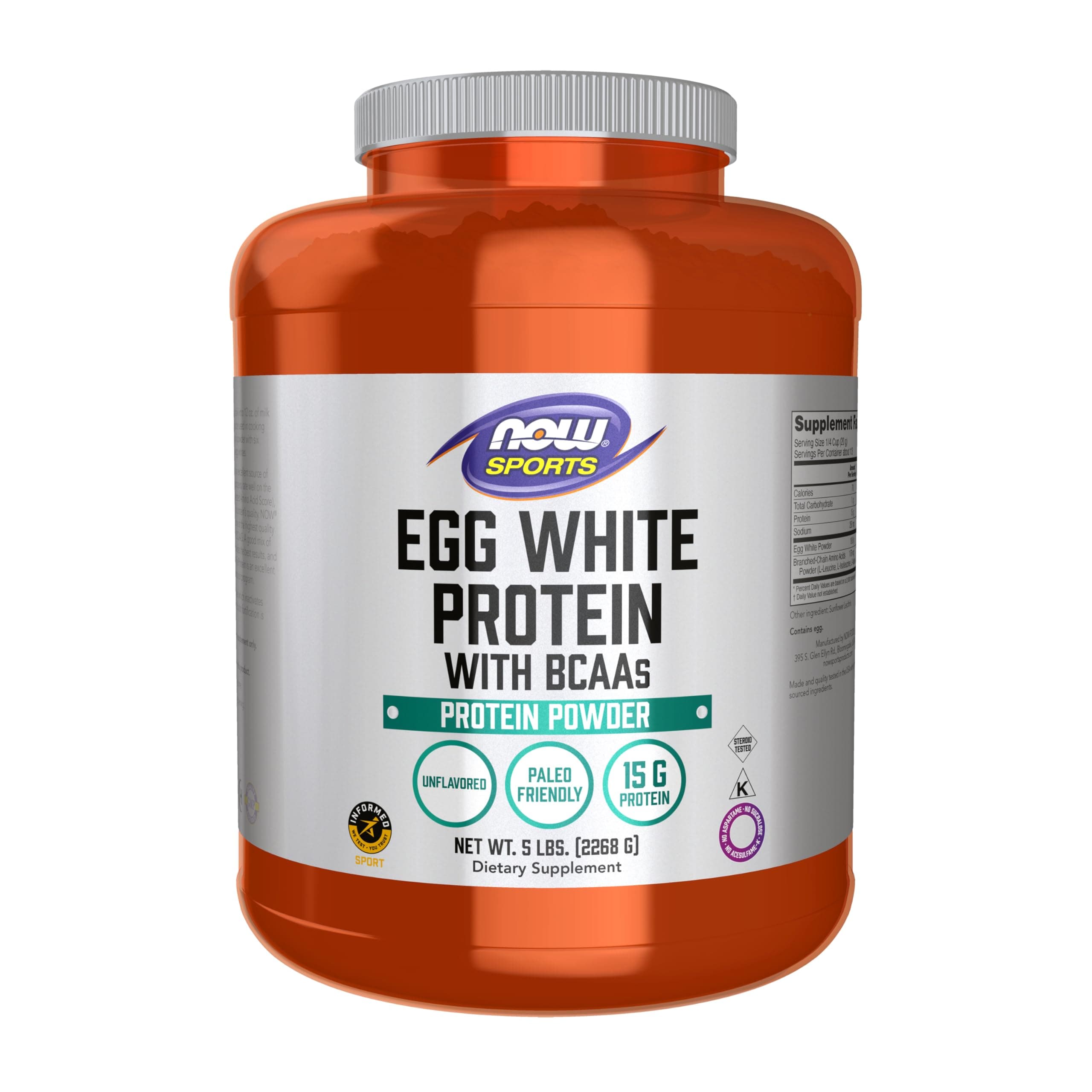Egg White Protein Now Foods 5 lbs Powder