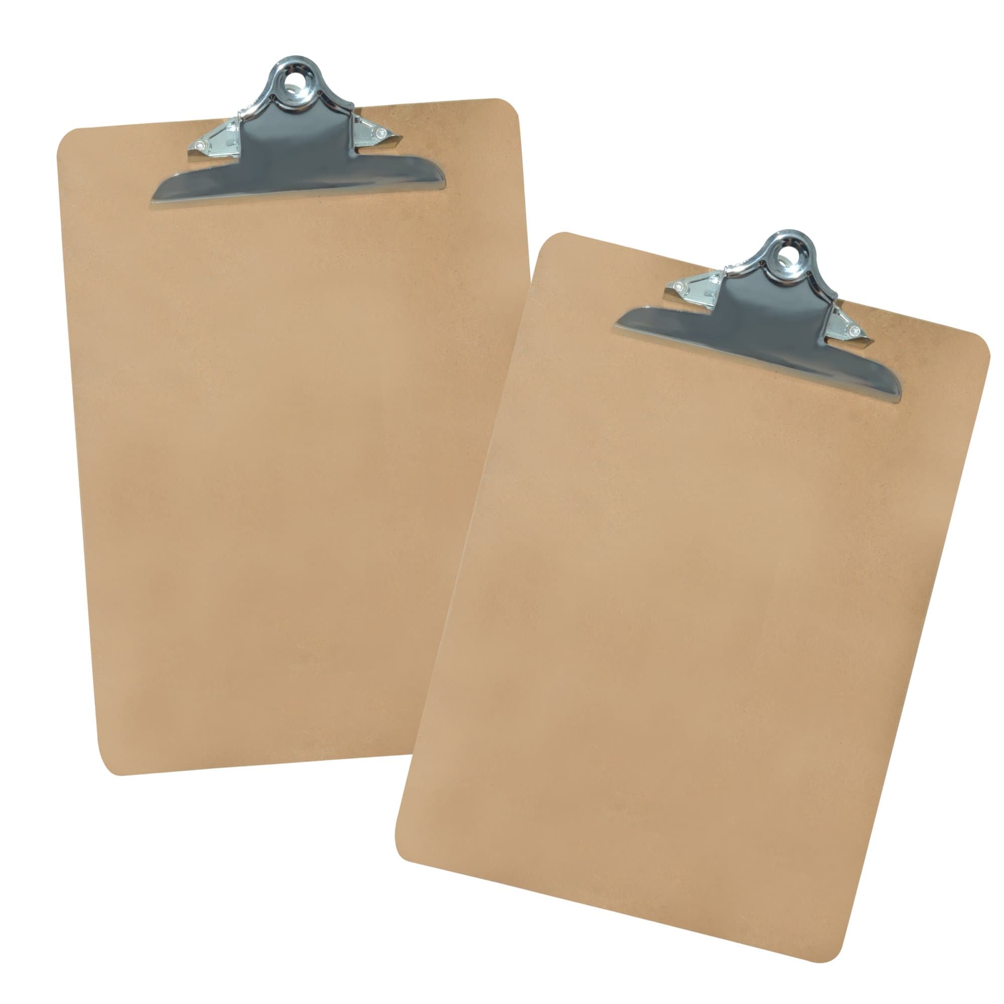 2 Pack A4 Clipboard Letter Size Jumbo Clip File Board Writing Board, Doubletwo Large Clipboard Standard Clip 9'' x 12.5'' Hardboard Clipboard Organizer