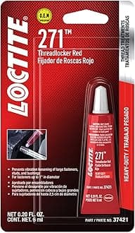 Loctite 37421 271 Red Heavy Duty Threadlocker, 6-Milliliter Tube