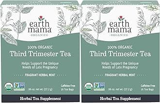 Earth Mama Organic Third Trimester Tea Bags for Pregnancy Comfort and Childbirth Preparation, 16-Count