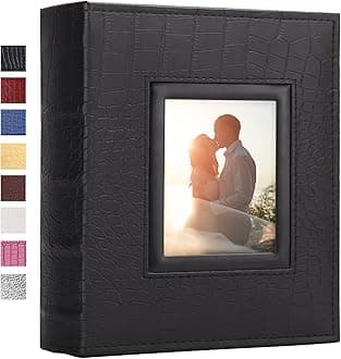 Vienrose Photo Album for 200 4x6 Photos Leather Cover Extra Large Capacity Picture Book for Wedding Baby Vacation