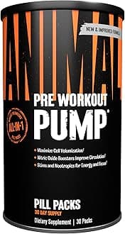 - Pump Pre-Workout Supplement – for Energy, Focus and Muscle Volumizing, with Nitric Oxide Boosters Including Stims and Nootropics, Creatine, and Ultimate Pump Enhancer, 30 Packs