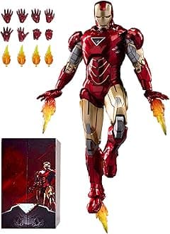 7 Inch MK6Ironman(1/10 Scale) Action Figure,Exquisite Painting Collectible Figure with Lots of Accessories