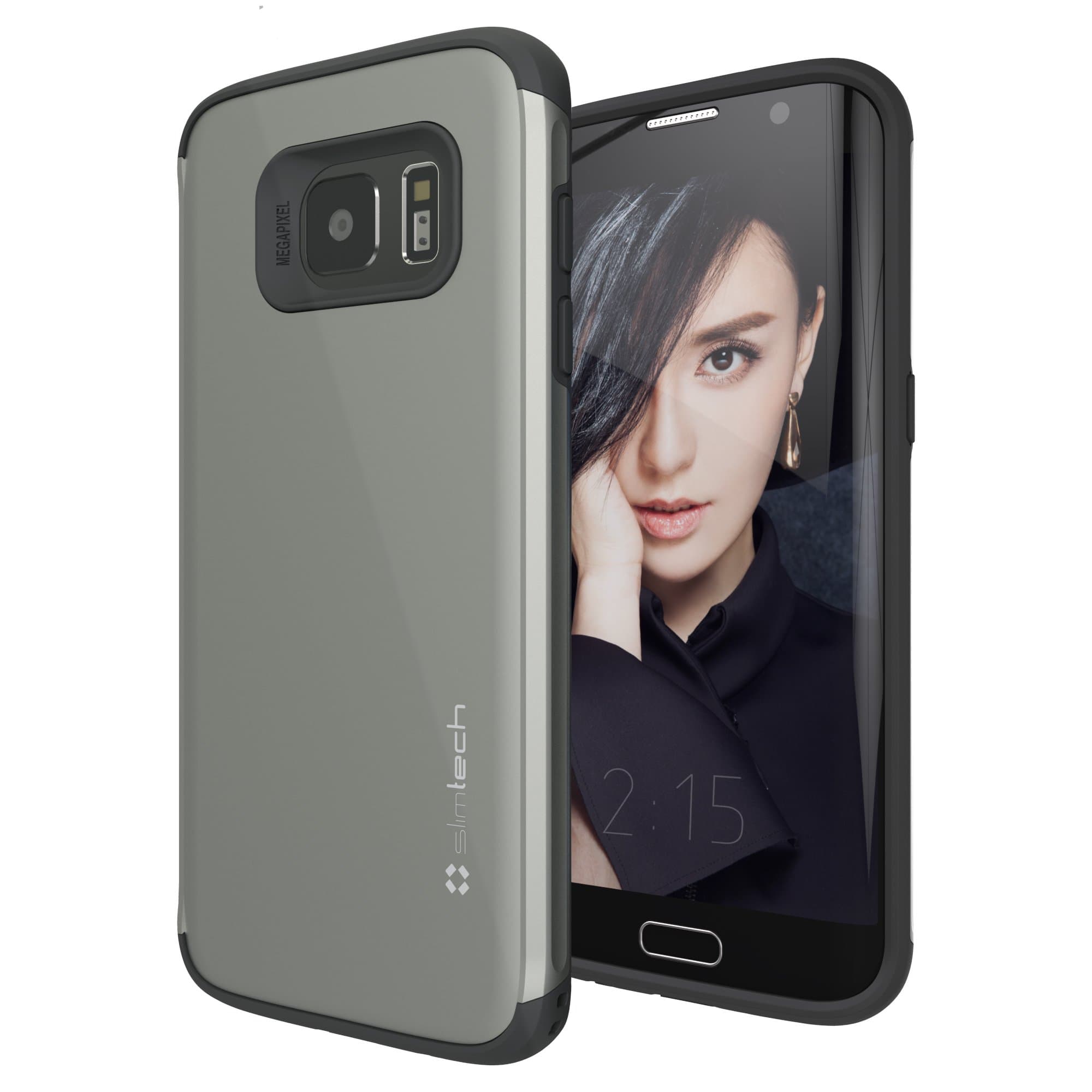 Slimtech Resilience Slim Shock Resist TPU Dual Layer Case for Galaxy S7 Edge - Space Grey
