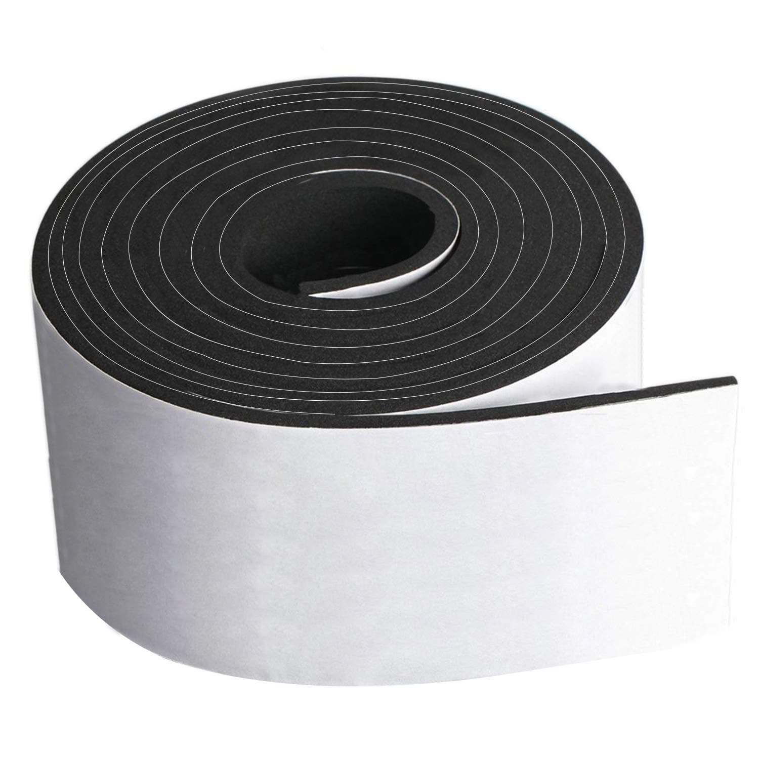 Neoprene Foam Strip Roll by Dualplex, 4" Wide x10' Long 1/16" Thick, Weather Seal High Density Stripping with Adhesive Backing – Weather Strip Roll Insulation Foam Strips