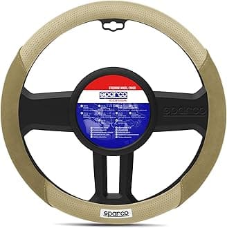 Steering wheel cover in imitation suede. Beige SPC1112BE