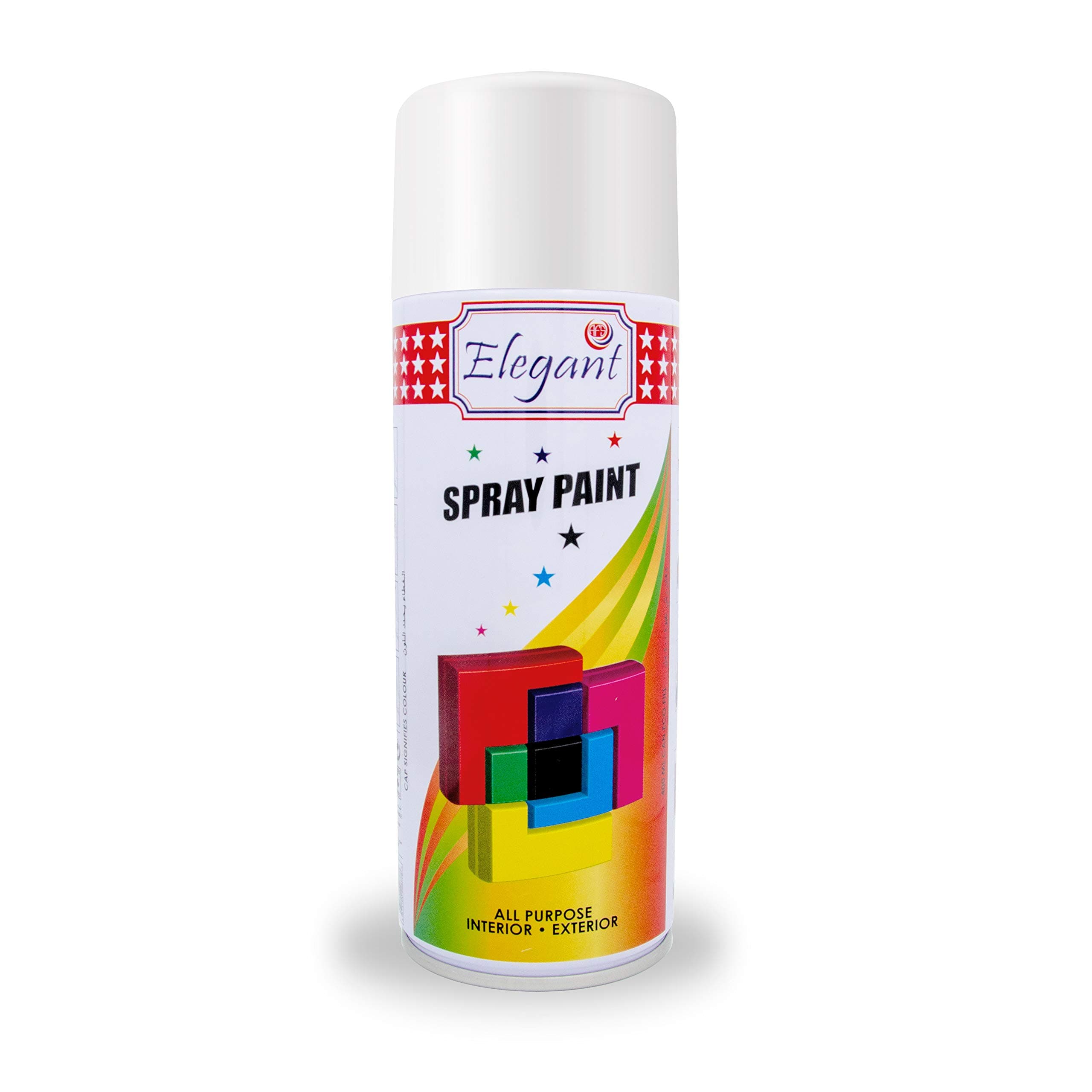 Elegant Multipurpose SPRAY PAINT – Gloss White – 400ML – Fast Drying DIY Paint – All Weather Resistance – Interior And Exterior Acrylic Paint