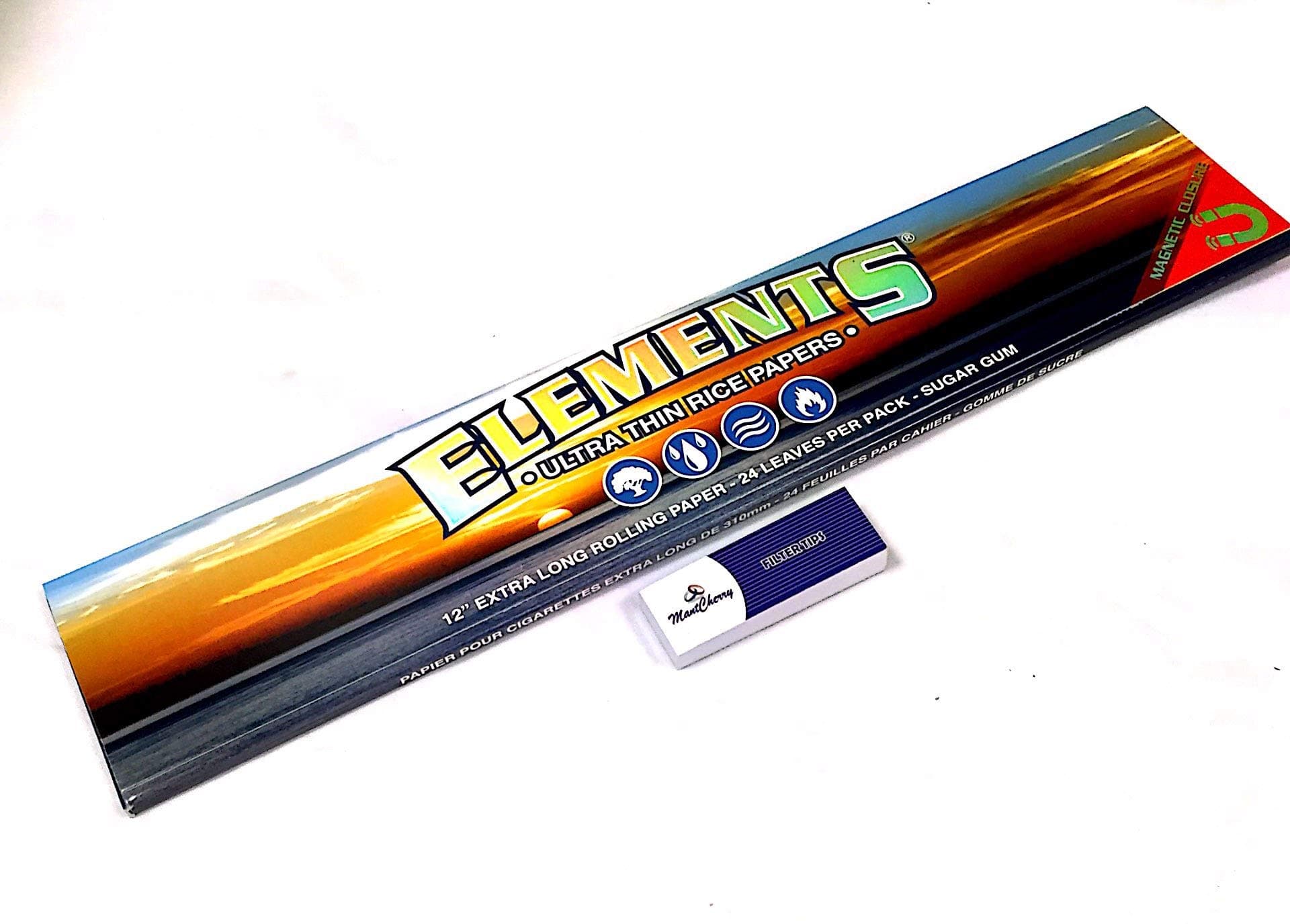 Supreme 12 Inch Super Size Ultra Thin Rice Rolling Papers with Magnetic Closure - 1 Booklet