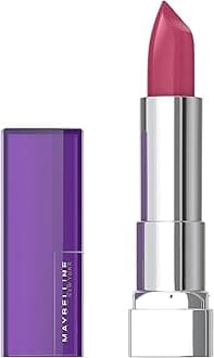 Maybelline Color Sensational Lipstick, Lip Makeup, Cream Finish, Hydrating Lipstick, Nude, Pink, Red, Plum Lip Color, Blissful Berry, 0.15 oz; (Packaging May Vary)