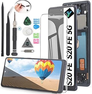 Screen for Samsung Galaxy S20 FE 2022/S20 FE 5G 2022/S20 2022 Screen Replacement for Samsung S20 FE SM-G781 G781B G781U G781F/DS G781WLCD Touch Display Digitizer Assembly with Tools(Black with Frame)