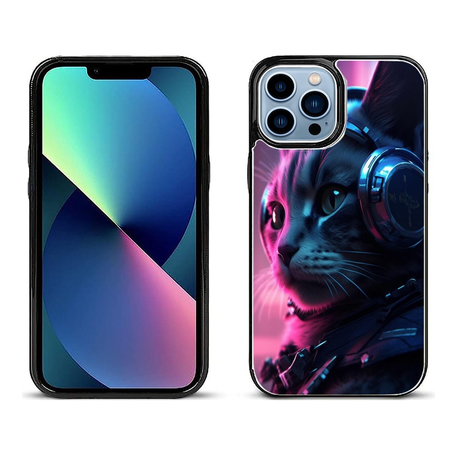 DAFEI Stylish Wallet Case for iPhone 15 Pro with Cat Print-aa23 Design - Premium Protection and Functionality Sleek Design Kickstand Feature