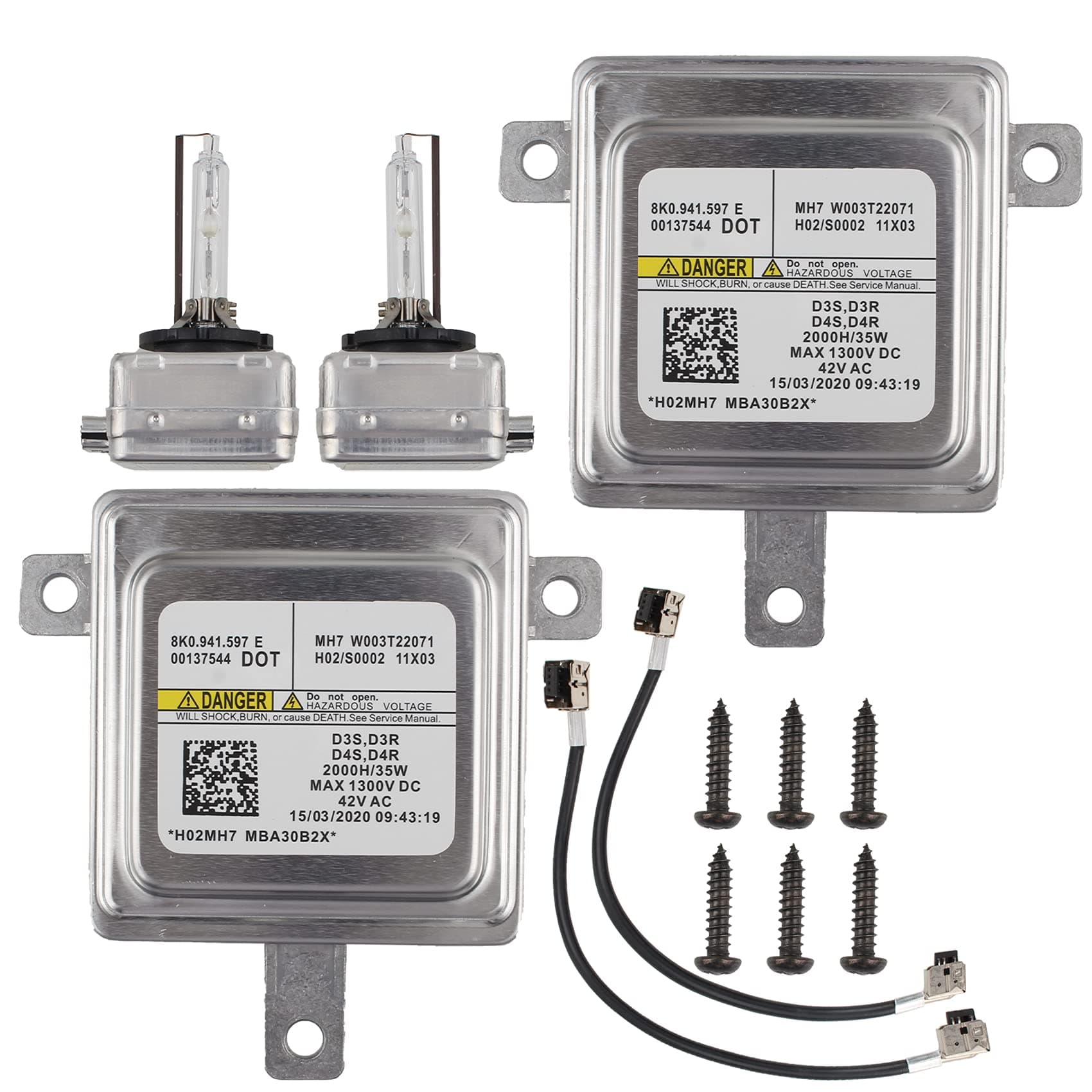 MOTOALL Xenon Ballast HID Light Control Unit Module for Audi VW 8K0.941.597 E Pack of 2