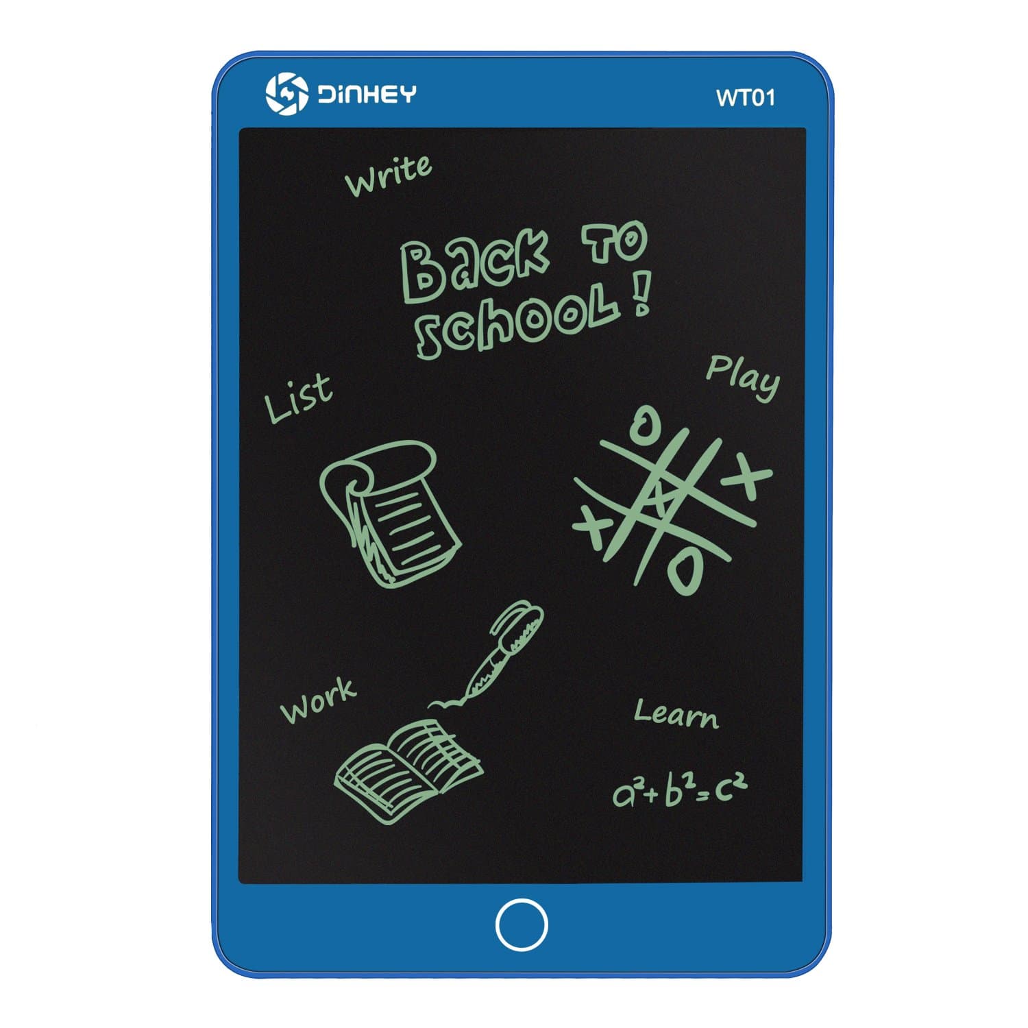 Dinhey Writing Tablet 10.5 Inch LCD Writing Tablets Doodle Board Kids, Electronic Writing Tablet Doodle Pad for Kids and Adults at Home Office School Writing Drawing with Magic Eraser and Stylus(Blue)