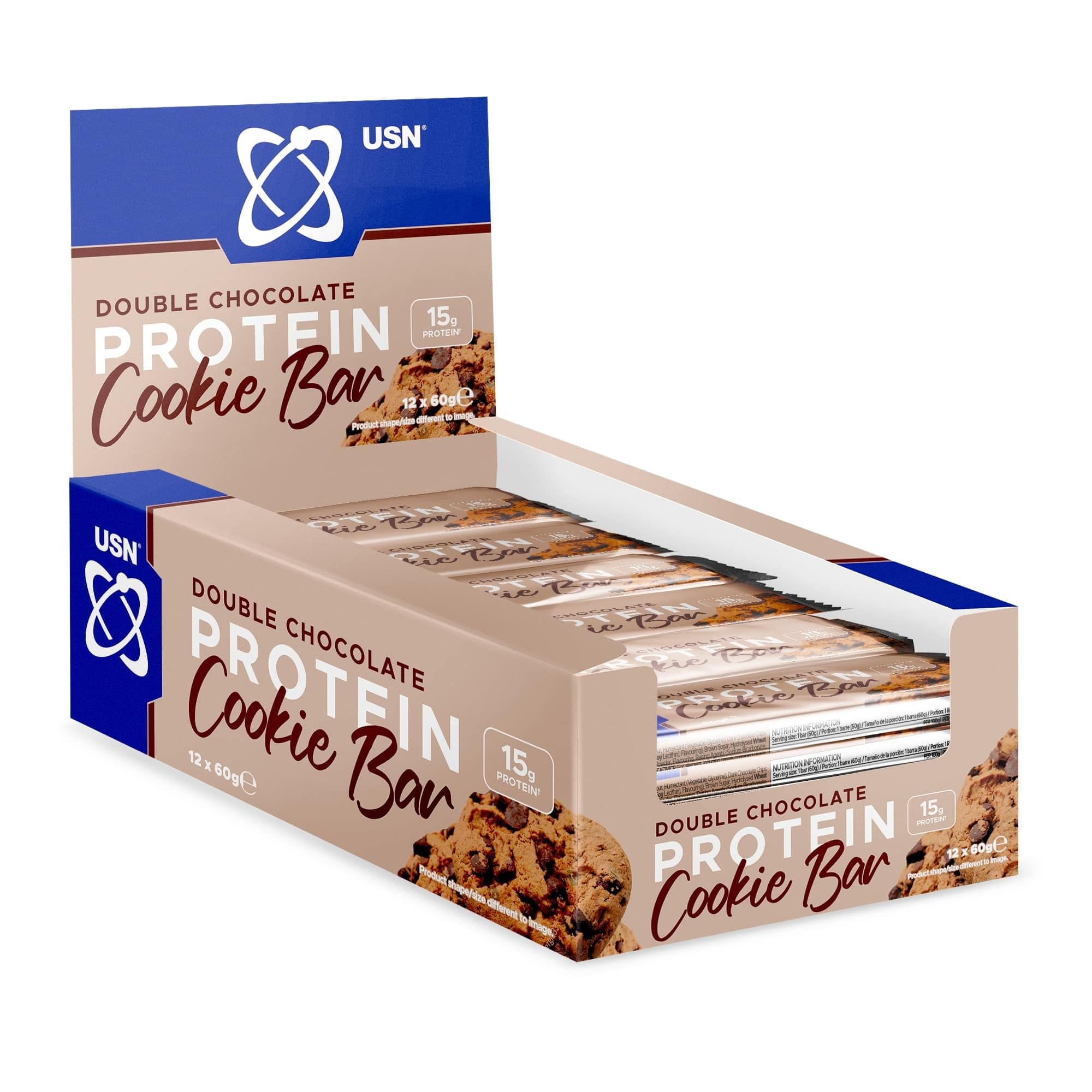 USN Trust Cookie Bar, Triple Chocolate Protein Cookie: High Protein Bars, Perfect On-the-Go & Post-Workout Protein Snacks (12 x 60g Bars per Pack)