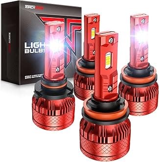 Torchbeam HB3 H9 Fog Light,fog bulbs cambo Easy Plug-N-Play,Ultra-Bright Foglight,Pack of 4