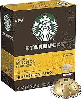 Blonde Espresso Roast Capsules, Nespresso Vertuo Compatible, 10 Capsules Per Box (Pack of 1)