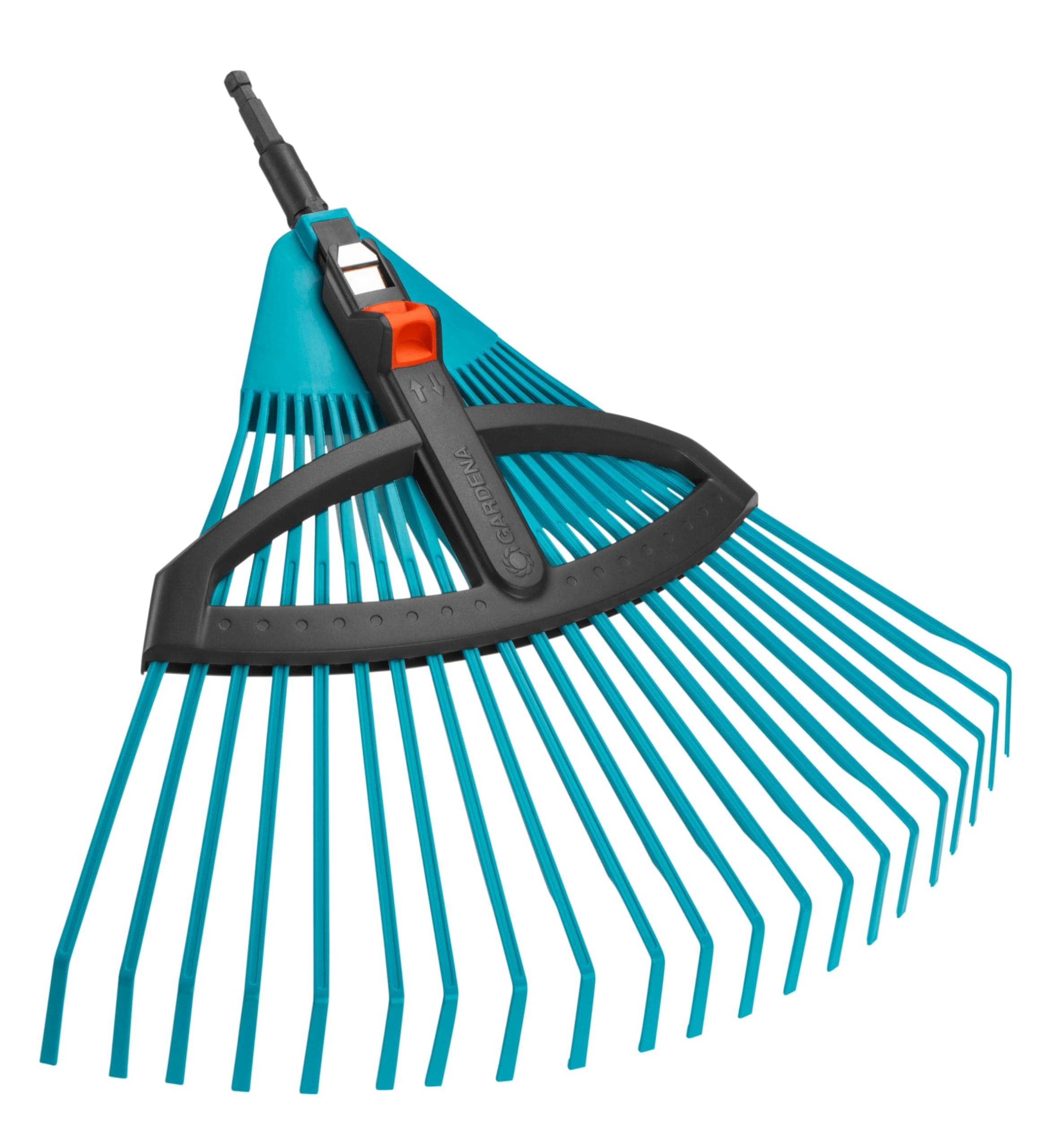 Gardena 3099-20 Plastic Rake, Combisystem, Turquoise, 13.8-20.5 inches (35-52 cm) Width, Product Warranty: Up to 25 Years