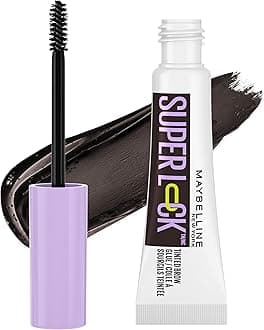 Super Lock Brow Glue Eyebrow Gel, Lightweight and Waterproof Tinted Brow Gel For Up To 24HR Hold, Black, 1 Count