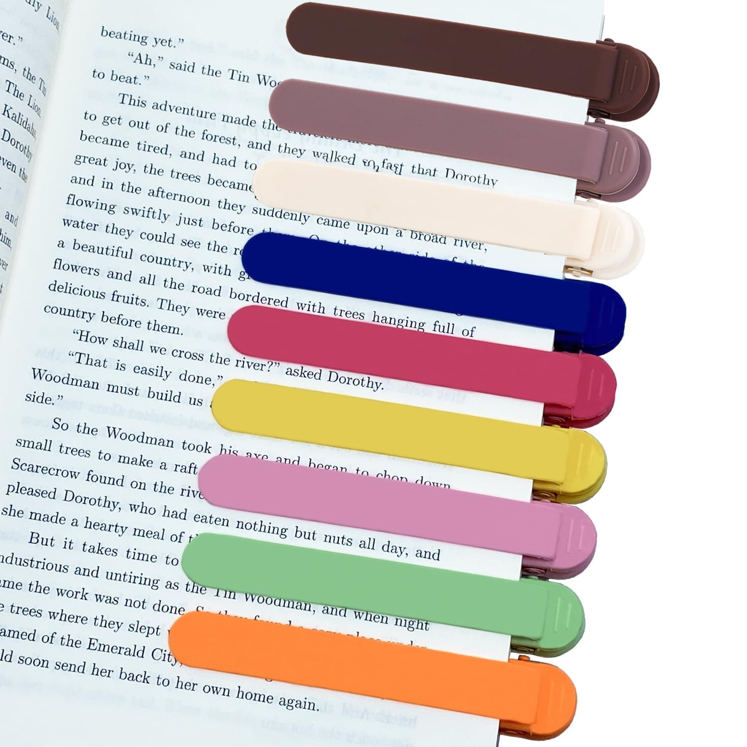 9Pcs Automatic Smart Bookmark, Book Marks for Reading Women Men Kids Book Lovers, Silicone Auto Book Mark Bookmarks for Reading, Unique Book Marker Bookmark Clip Page Holder Accessories