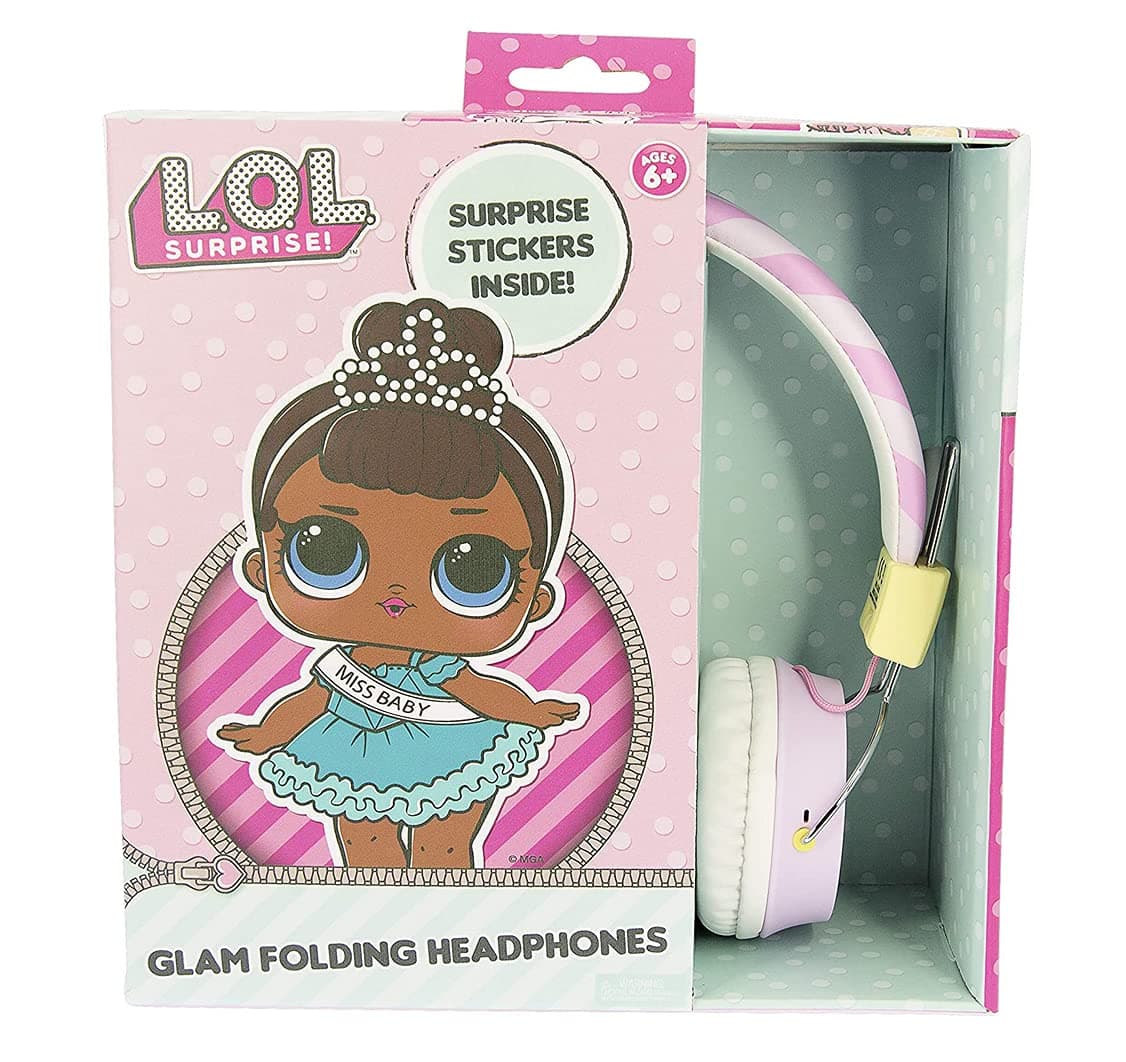 OTL Technologies L.O.L Surprise! Fun Folding Multi Club Tween Headphones Pink and White