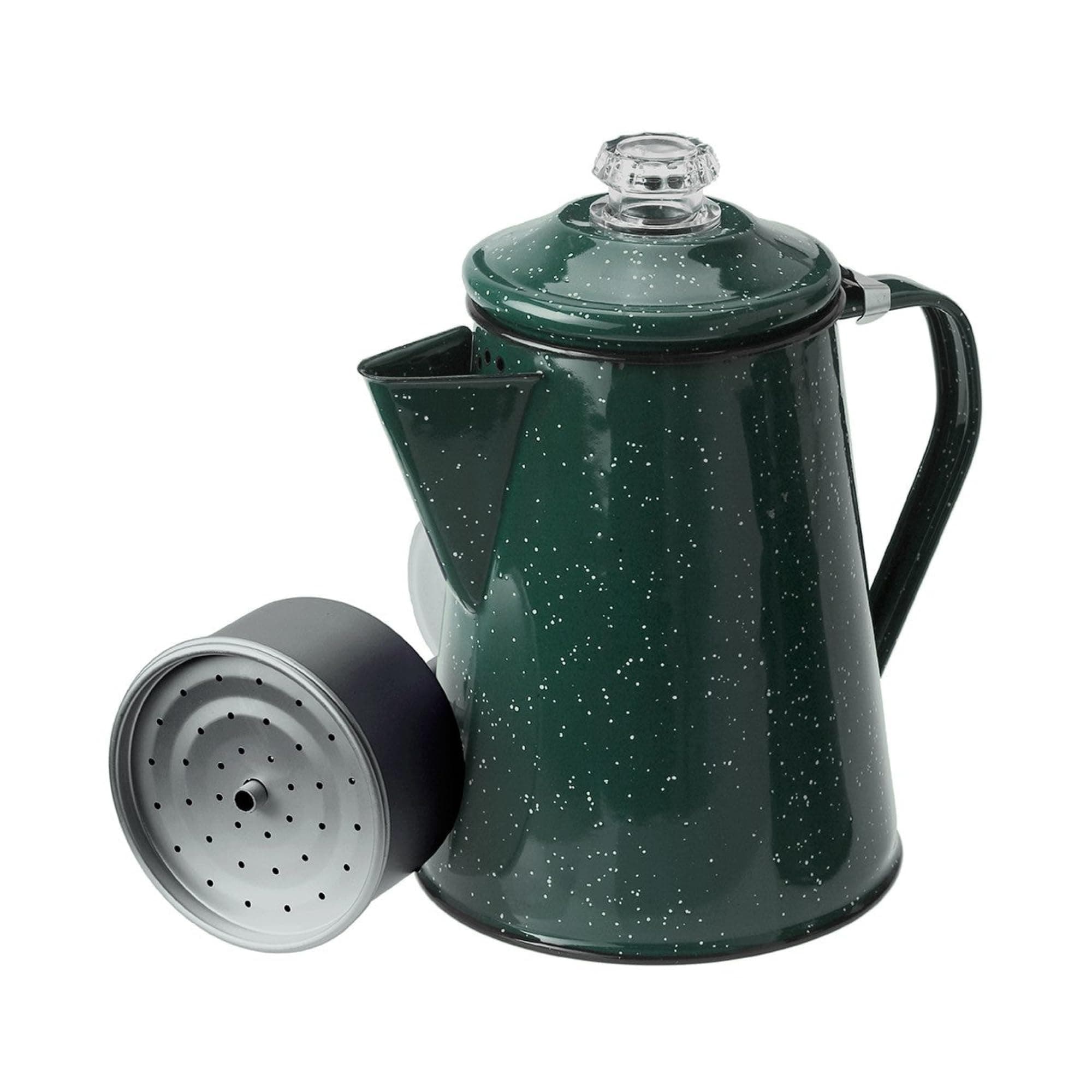 GSI Outdoors Percolator Coffee Pot | Enamelware Campfire Coffee Boiler Kettle for Outdoor Camping Cookware, Cabin, RV, Kitchen, Hunting & Backpacking