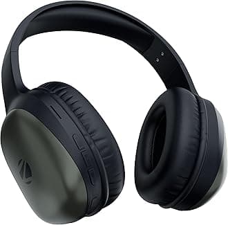 ZEBRONICS Thunder Pro Wireless Over Ear Headphone with Dual Pairing, Gaming Mode, Enc, Bluetooth, Call Function, Aux, Micro Sd, Voice Assistant, Deep Bass, Up to 60H Backup (Olive Green)