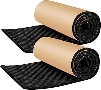 20 mm Insulation 2 Roll, Auto Self-Adhesive Sound proofing Foam for Van, Car Sound Sound deadening mat, Noise Acoustic Dampening, Black - 200 cm x 50 cm
