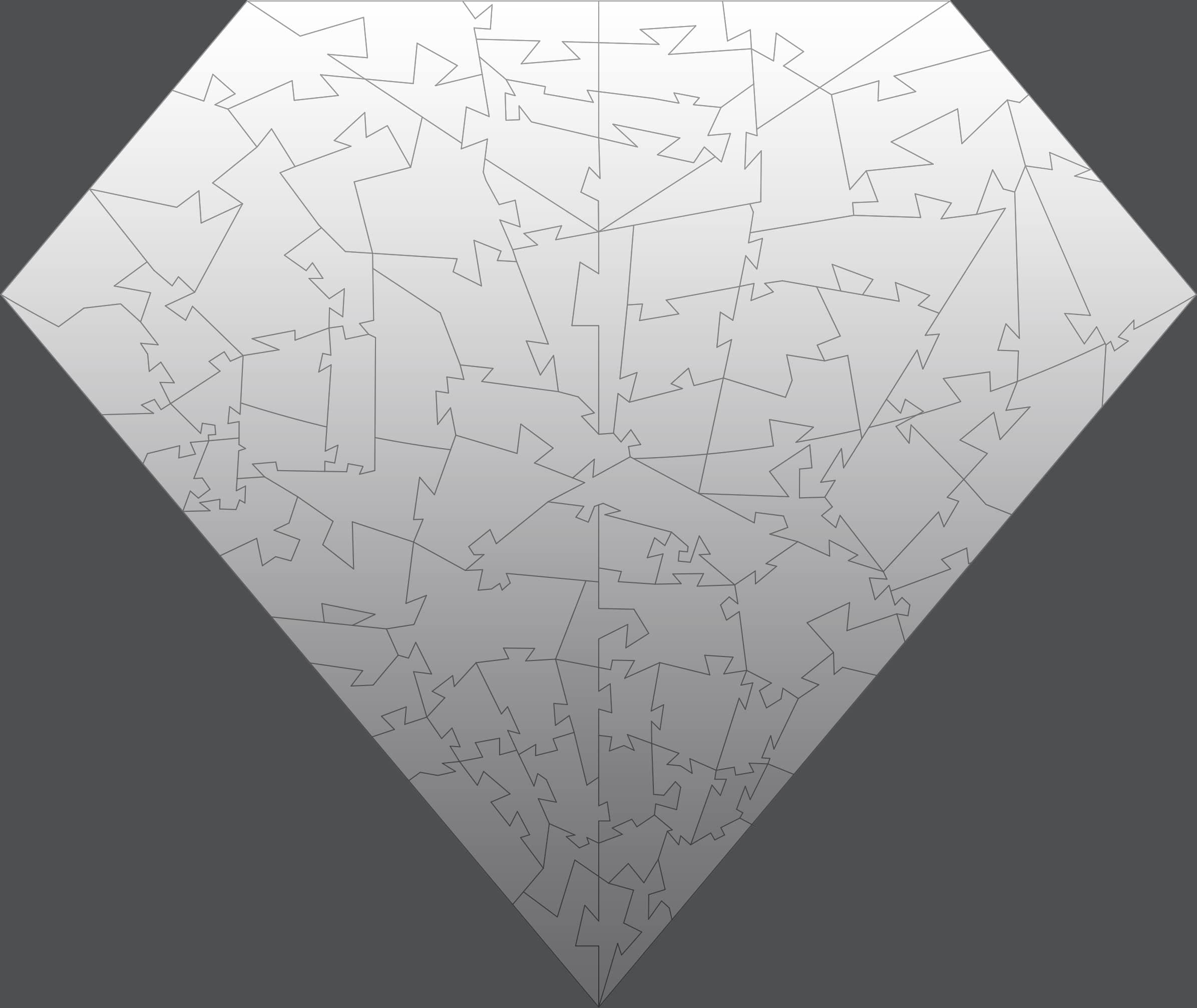 Diamond Shape Impossible Broken Puzzle 96 Pieces Adult Difficult Puzzle Made in India (Crystal Clear)