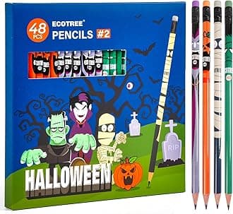 Pencils #2 Halloween Pencils Cute Pencils Number 2 Pencils Presharpened Pencils Kids Pencils School Pencils Fun Pencils, Halloween Party Favors for Kids 48 Count
