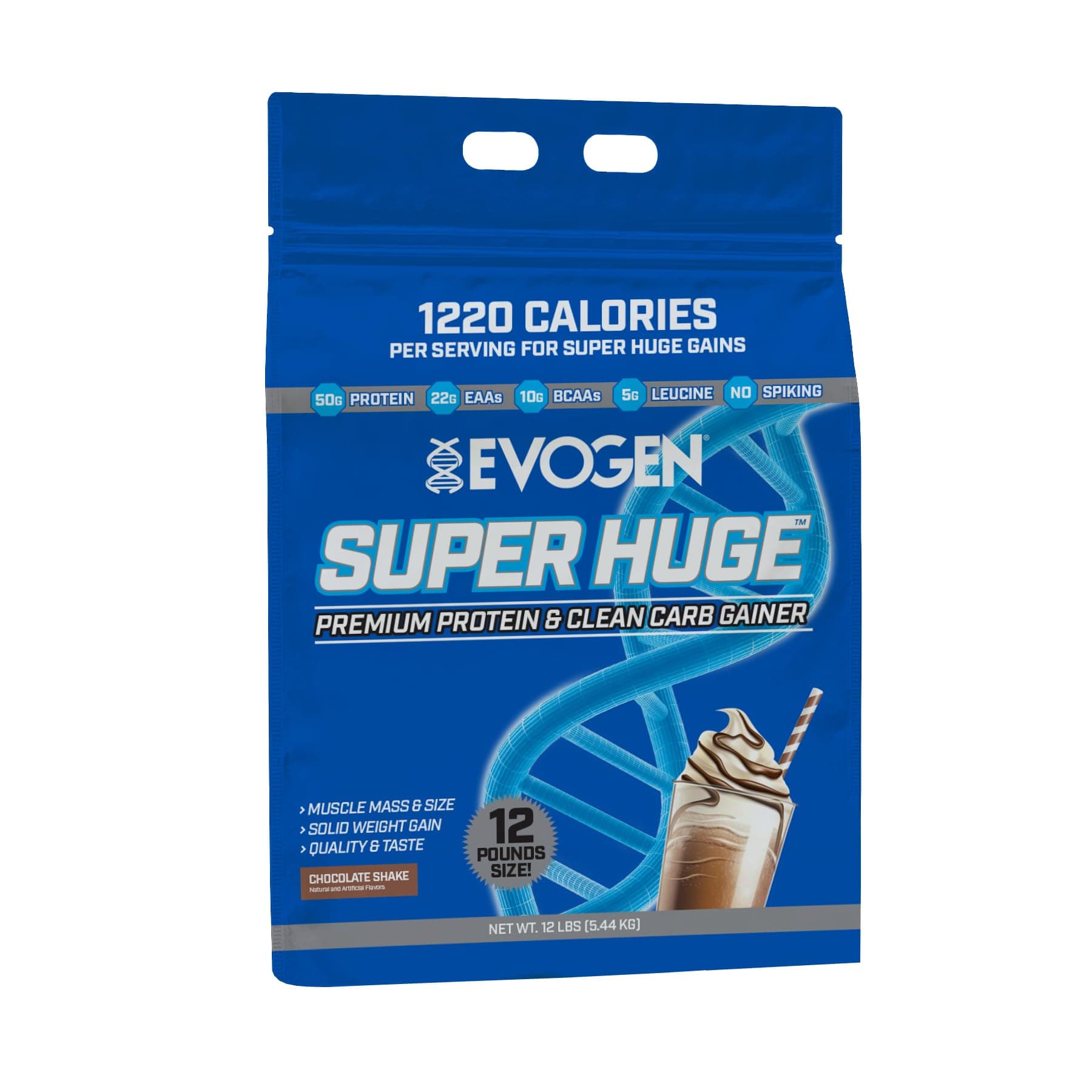 EVOGEN SUPER HUGE PREMIUM PROTEIN & CLEAN CARB GAINER CHOCOLATE SHAKE