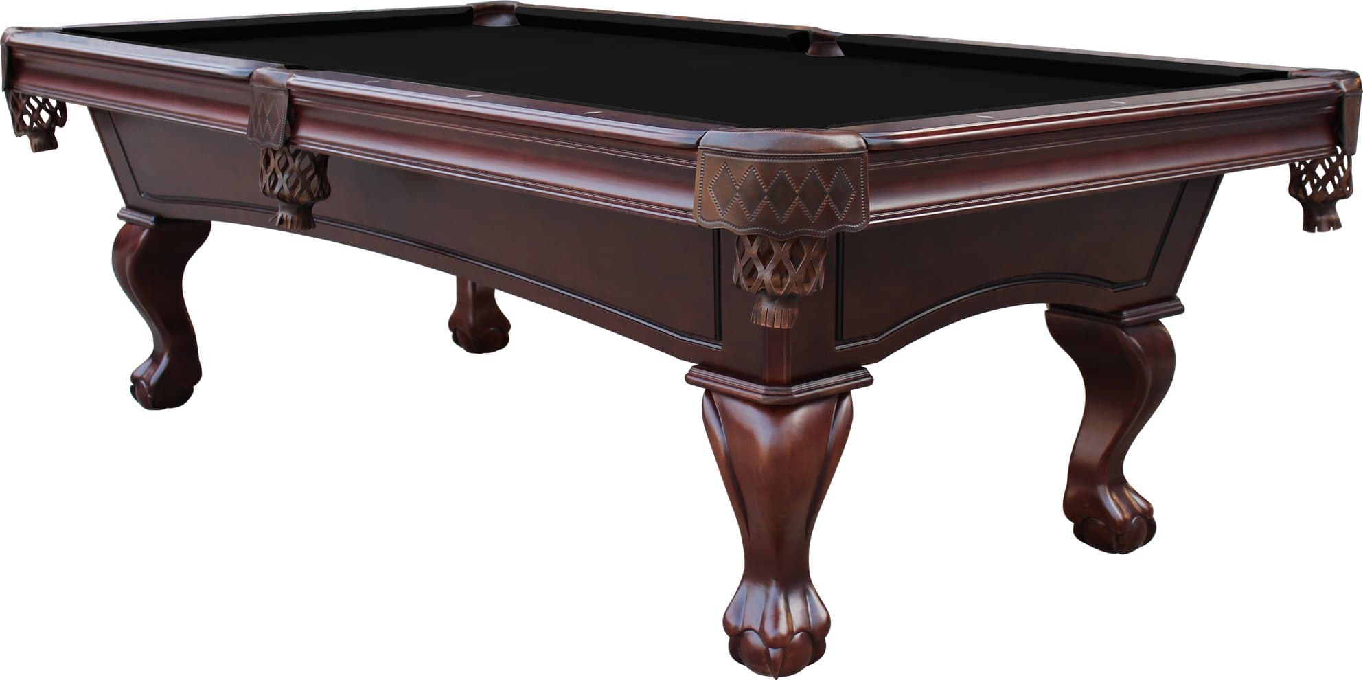 Playcraft Charles River 8' Slate Pool Table w/Leather Drop Pockets - Billiard Table with Solid Hardwood & 3pc Slate System - Perfect for Game Room, Office or Dens - 25 Cloth Colors