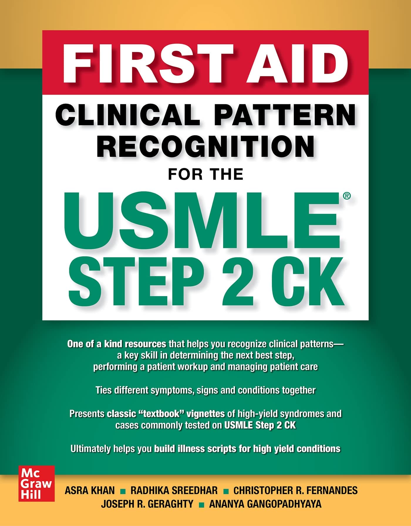 FIRST AID CLINICAL PATTERN RECOGNITION FOR THE USMLE STEPN 2CK (PB 2024)