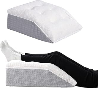 baibu Leg Elevation Pillow,Memory Foam Sleeping Support Pillow, Dual Layer bed wedge pillow for Legs, Knee Wedge Pillow, Removable Washable Cover
