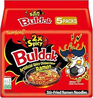 Samyang Hack Buldak Bokeum Ramen 5Pcs Hot Spicy Fire Noodle Spiciest Standard Shipping