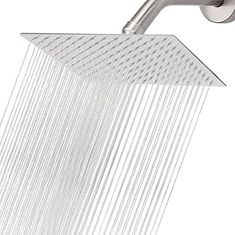 NearMoon Rain Shower Head, High Flow Stainless Steel Rain Shower, High Pressure Design, Great Shower Experience Even at Low Water Flow (12 Inch Rectangle, Brushed Nickel)