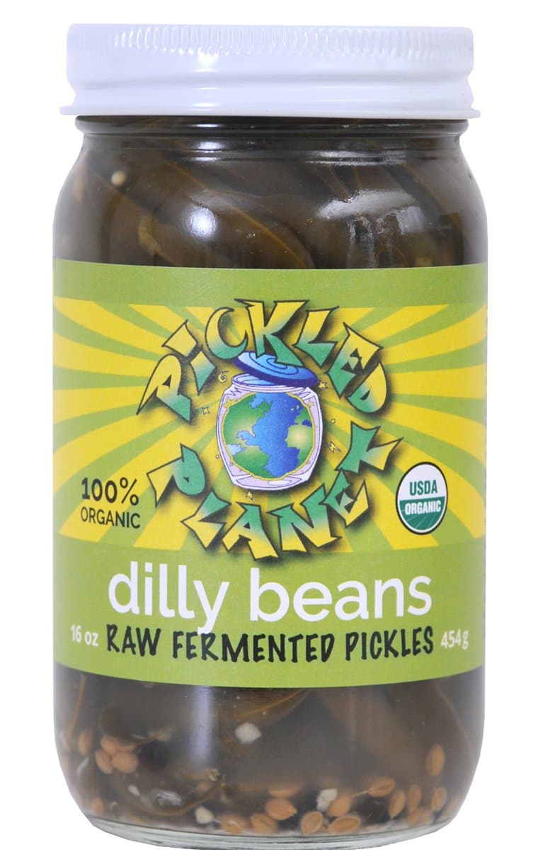 Raw Pickles, "Dilly Beans", 16 Oz Glass Jar