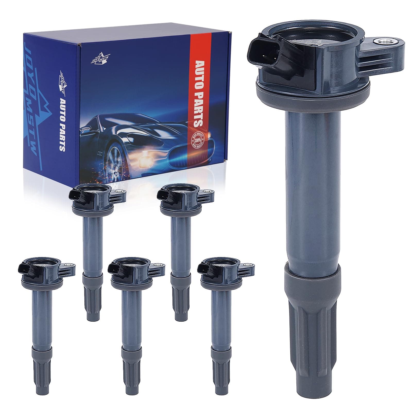 JOYOMSTW Ignition Coil Pack Replacement for Ford Lincoln Mazda Mercury 2006-2012 Escape Fusion 2006 Zephyr 2009 Tribute 2009-2011 Mariner 3.0L V6 Replace UF486 DG514 C1594 Set of 6