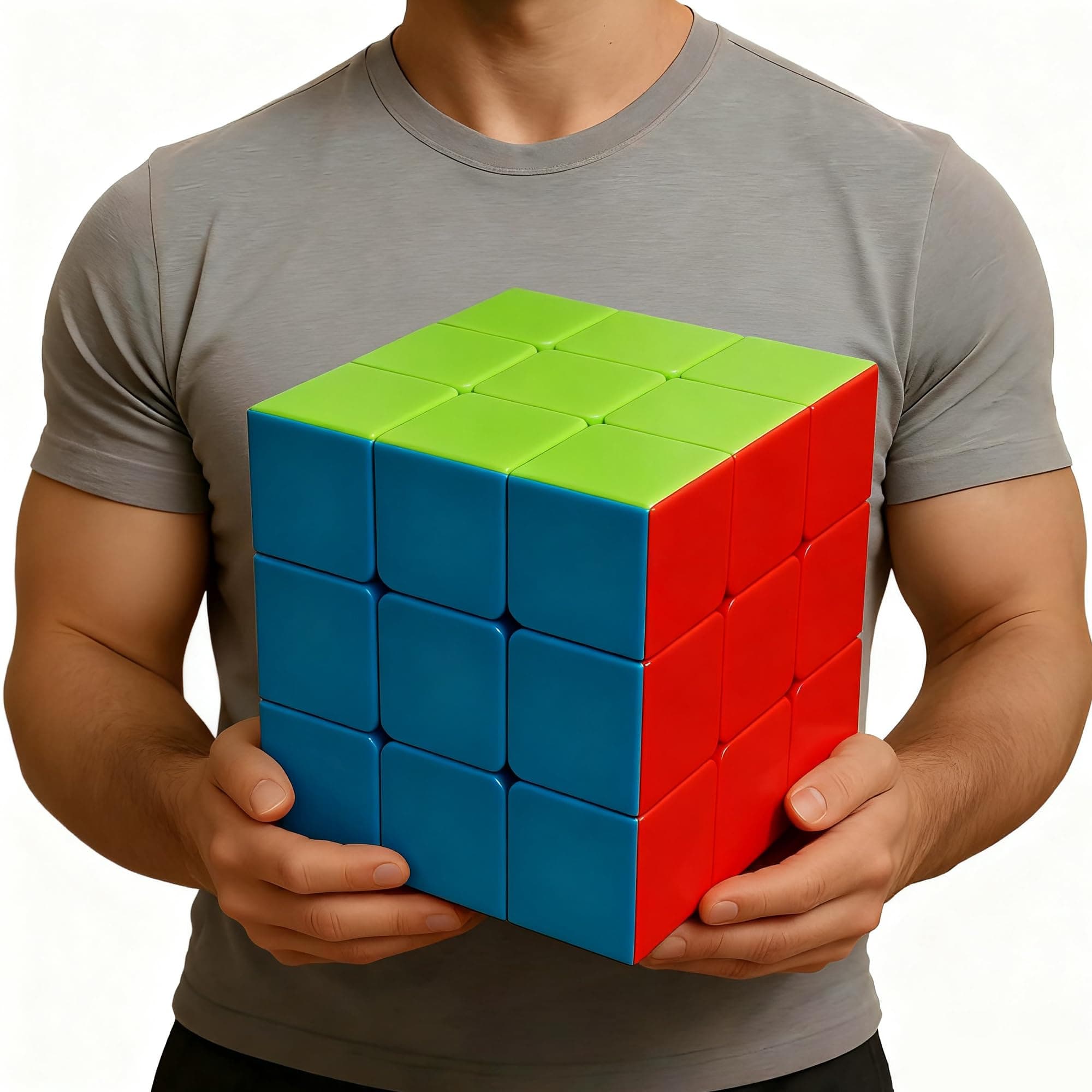 Giant Magic Cube, 18CM Big 3x3 Speed Cube Color-Matching 3D Sensory Puzzle Box Super Large Birthday Christmas Stocking Stuffers Gift for Kids Adults Fidget Toy Brain Teasers Cubing Classroom Speed Toy