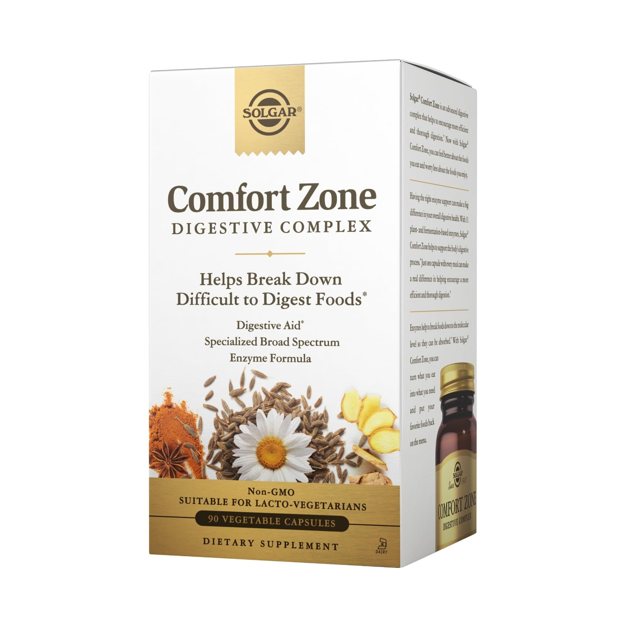 Solgar – Comfort Zone Digestive Complex, 90 Vegetable Capsules