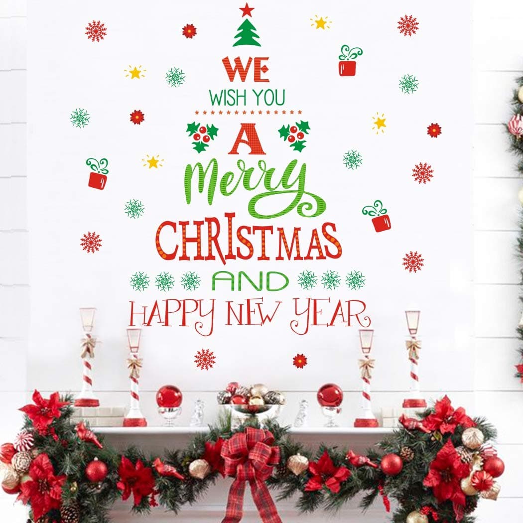Merry Christmas Quotes Wall Decals