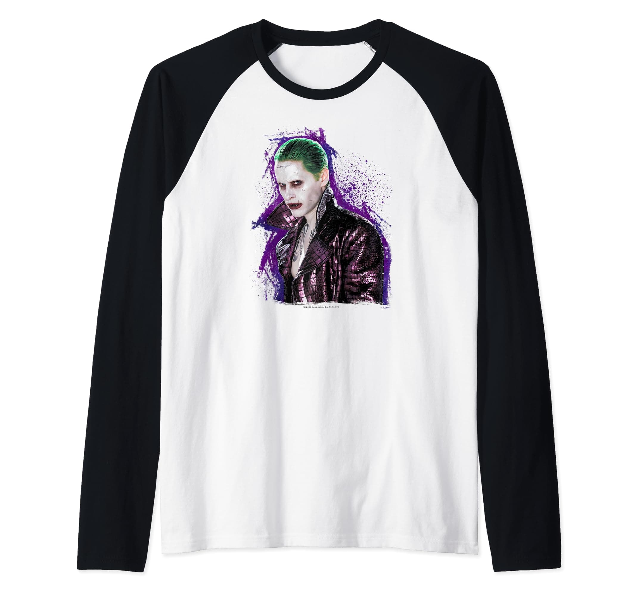 dc comicsSuicide Squad Joker Stare Raglan Baseball Tee