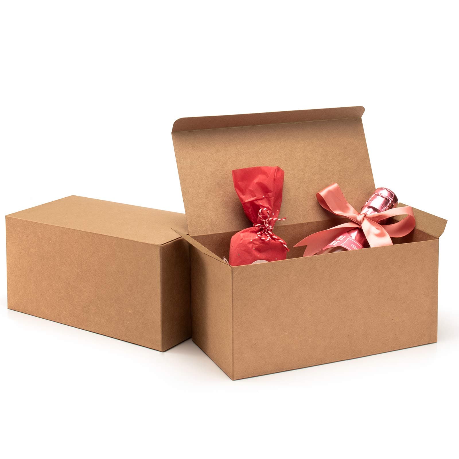 ValBox Premium Gift Boxes 9x4.5x4.5 Inches 12 Pack Brown Recycled Paper Boxes Kraft Favor Boxes for Party, Wedding, Thanksgiving, Gift, Crafting, Cupcake, Easy Assemble Boxes