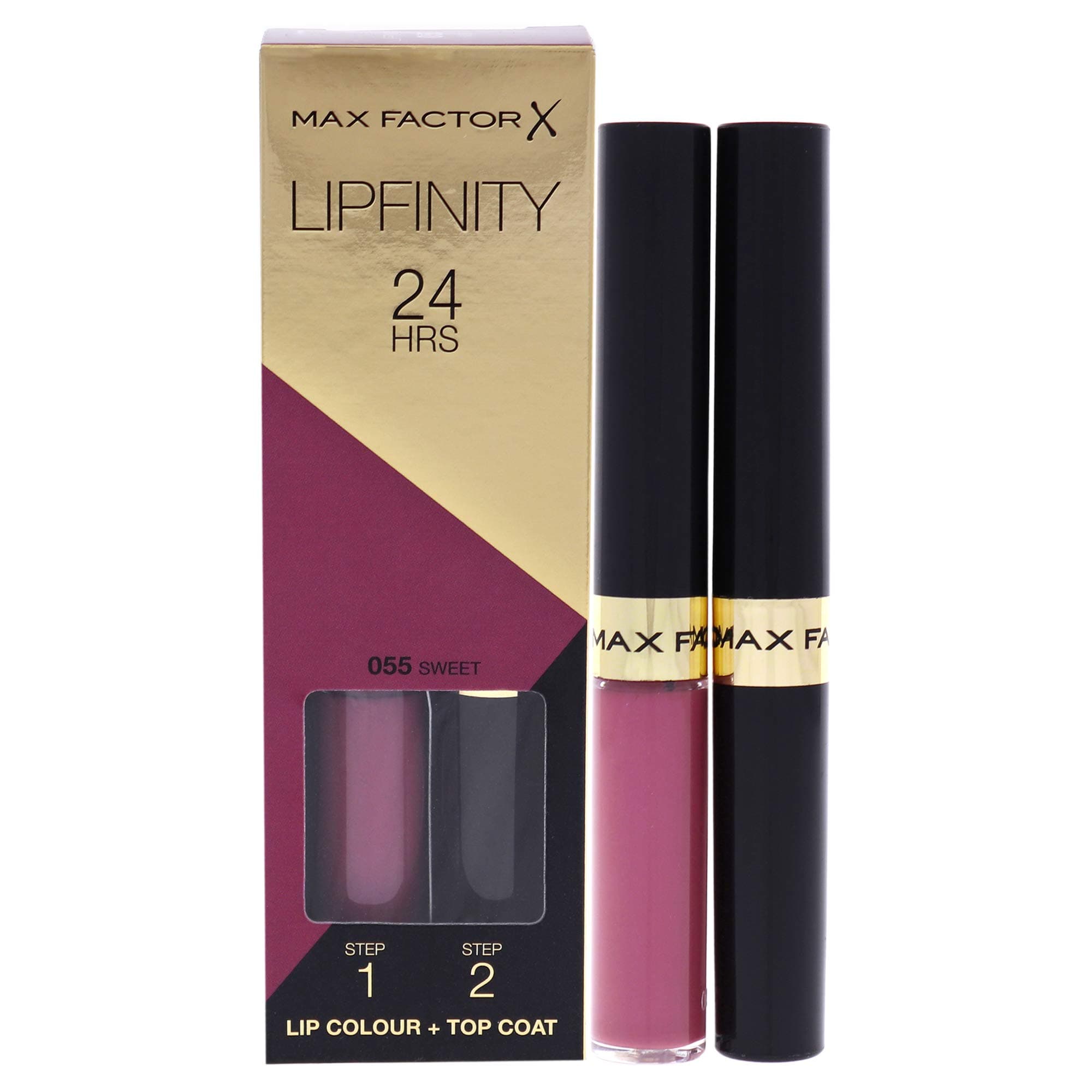Max Factor Lipfinity 2-step Long Lasting Lipstick - 055 Sweet, 2.3 ml + 1.9 g
