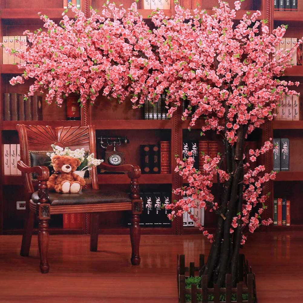 Pink Artificial Cherry Blossom Tree Artificial Plant for Wedding Event Indoor Outdoor Party Restaurant Mall Silk Flower (10FT/3M)