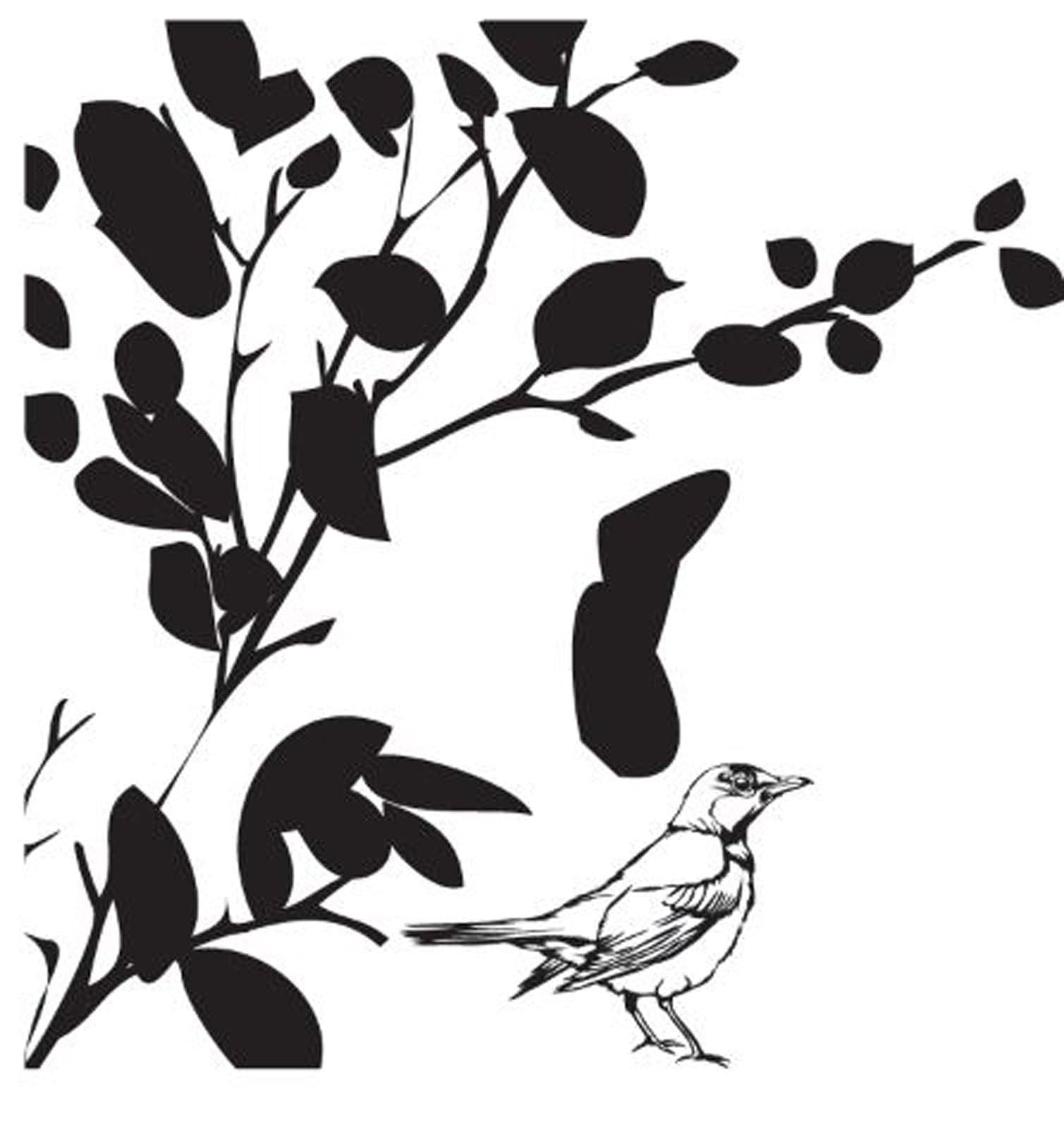 ART WAREHOUSE Blooming Tree Top Wood Rubber Stamp