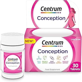 Centrum Conception Vitamins for Women, Fertility Supplements with 400μg Folic Acid, 30 Tablets