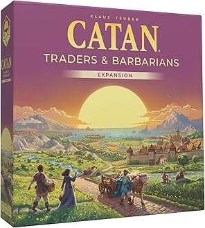 Traders & Barbarians Board Game Expansion (6th Edition) Explore New Adventures, Strategy Game for Kids & Adults, Ages 12+, 3-4 Players, 90 Minute Playtime, Made by Catan Studio