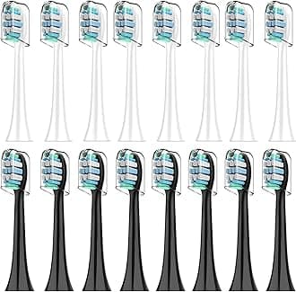 16 Replacement Toothbrush Heads Compatible with Philips Sonicare Toothbrush, 7900 3100 4300 5500 Plaque Defence Brush Head with Densely Clustered Bristles for Whiter Teeth - Standard Brush Heads